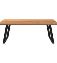 Esstisch Hellbraun 220x120x74 cm Massivholz Eiche Rechteckig