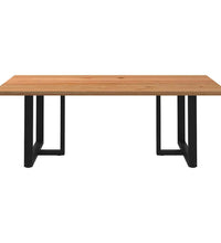 Esstisch Hellbraun 220x120x74 cm Massivholz Eiche Rechteckig