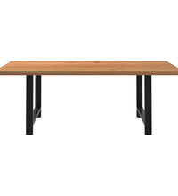 Esstisch Hellbraun 220x120x74 cm Massivholz Eiche Rechteckig