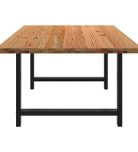 Esstisch Hellbraun 220x120x74 cm Massivholz Eiche Rechteckig