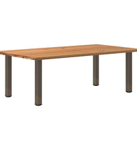 Esstisch Hellbraun 220x120x74 cm Massivholz Eiche Rechteckig