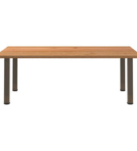 Esstisch Hellbraun 220x120x74 cm Massivholz Eiche Rechteckig