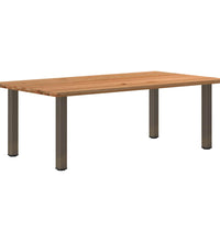 Esstisch Hellbraun 220x120x74 cm Massivholz Eiche Rechteckig