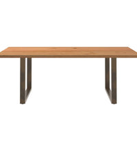 Esstisch Hellbraun 220x120x74 cm Massivholz Eiche Rechteckig