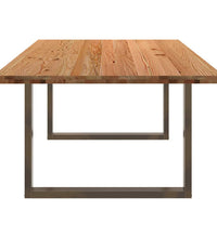 Esstisch Hellbraun 220x120x74 cm Massivholz Eiche Rechteckig
