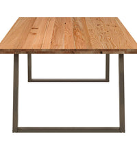 Esstisch Hellbraun 220x120x74 cm Massivholz Eiche Rechteckig