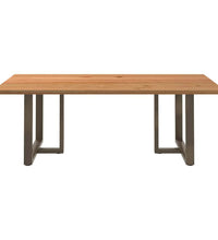 Esstisch Hellbraun 220x120x74 cm Massivholz Eiche Rechteckig