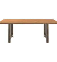 Esstisch Hellbraun 220x120x74 cm Massivholz Eiche Rechteckig
