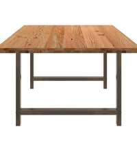 Esstisch Hellbraun 220x120x74 cm Massivholz Eiche Rechteckig
