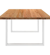 Esstisch Hellbraun 220x120x74 cm Massivholz Eiche Rechteckig