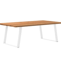 Esstisch Hellbraun 220x120x74 cm Massivholz Eiche Rechteckig