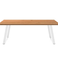 Esstisch Hellbraun 220x120x74 cm Massivholz Eiche Rechteckig