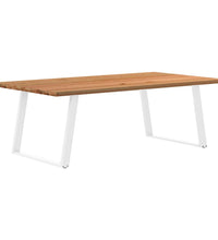 Esstisch Hellbraun 220x120x74 cm Massivholz Eiche Rechteckig