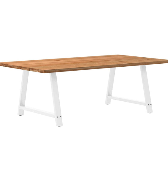 Esstisch Hellbraun 220x120x74 cm Massivholz Eiche Rechteckig