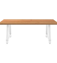 Esstisch Hellbraun 220x120x74 cm Massivholz Eiche Rechteckig