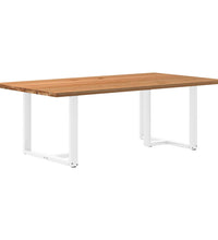 Esstisch Hellbraun 220x120x74 cm Massivholz Eiche Rechteckig