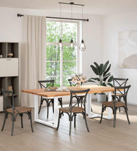 Esstisch Hellbraun 220x120x74 cm Massivholz Eiche Rechteckig