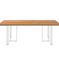 Esstisch Hellbraun 220x120x74 cm Massivholz Eiche Rechteckig