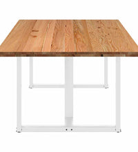 Esstisch Hellbraun 220x120x74 cm Massivholz Eiche Rechteckig