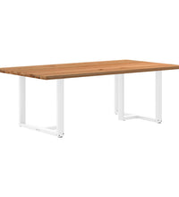 Esstisch Hellbraun 220x120x74 cm Massivholz Eiche Rechteckig