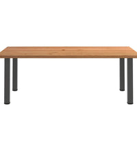 Esstisch mit Baumkanten 220x120x74 cm Massivholz Eiche Rechteck