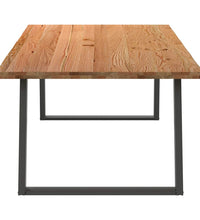 Esstisch mit Baumkanten 220x120x74 cm Massivholz Eiche Rechteck