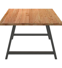 Esstisch mit Baumkanten 220x120x74 cm Massivholz Eiche Rechteck