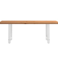 Esstisch mit Baumkanten 220x80x74 cm Massivholz Eiche