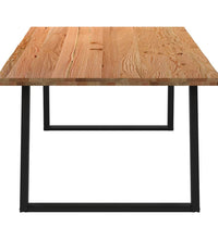 Esstisch mit Baumkanten 220x120x74 cm Massivholz Eiche Rechteck