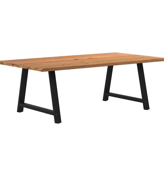 Esstisch mit Baumkanten 220x120x74 cm Massivholz Eiche Rechteck