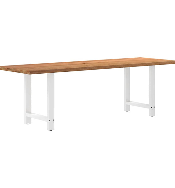 Esstisch mit Baumkanten 240x80x74cm Massivholz Eiche Rechteckig