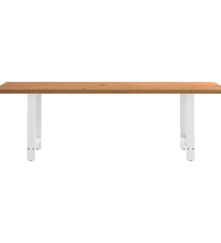 Esstisch mit Baumkanten 240x80x74cm Massivholz Eiche Rechteckig