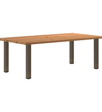 Esstisch mit Baumkanten 220x120x74 cm Massivholz Eiche Rechteck