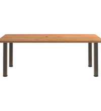 Esstisch mit Baumkanten 220x120x74 cm Massivholz Eiche Rechteck