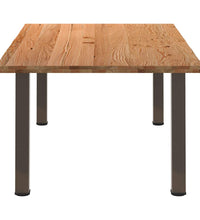 Esstisch mit Baumkanten 220x120x74 cm Massivholz Eiche Rechteck