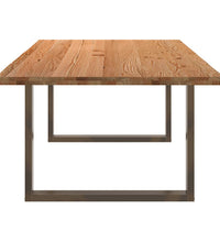 Esstisch mit Baumkanten 220x120x74 cm Massivholz Eiche Rechteck