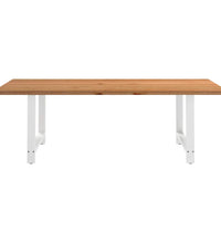 Esstisch mit Baumkanten 180x100x74 cm Massivholz Eiche Rechteck