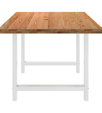 Esstisch mit Baumkanten 180x100x74 cm Massivholz Eiche Rechteck