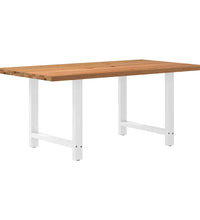 Esstisch mit Baumkanten 180x100x74 cm Massivholz Eiche Rechteck