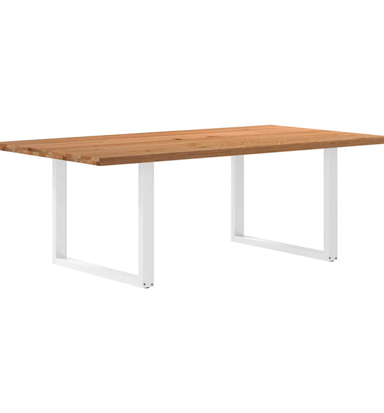 Esstisch mit Baumkanten 220x120x74 cm Massivholz Eiche Rechteck