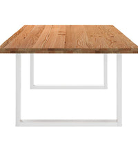 Esstisch mit Baumkanten 220x120x74 cm Massivholz Eiche Rechteck