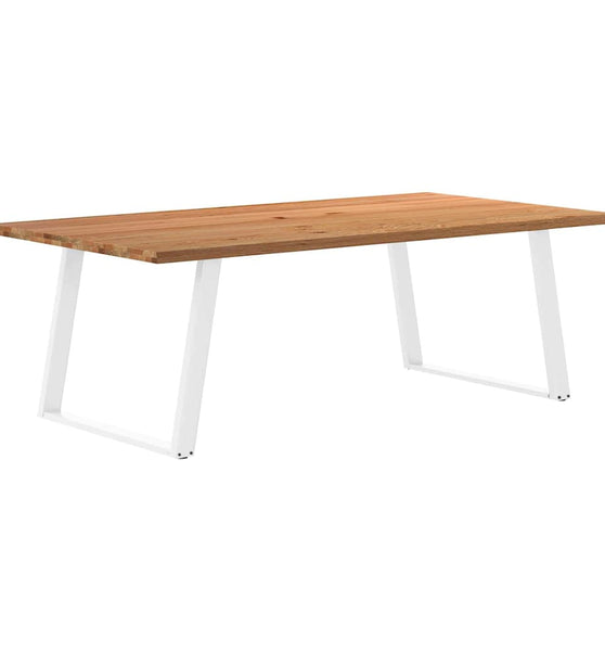 Esstisch mit Baumkanten 220x120x74 cm Massivholz Eiche Rechteck