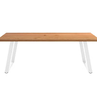 Esstisch mit Baumkanten 220x120x74 cm Massivholz Eiche Rechteck