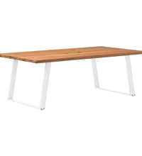 Esstisch mit Baumkanten 220x120x74 cm Massivholz Eiche Rechteck