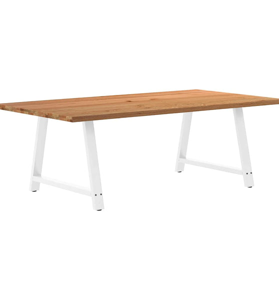 Esstisch mit Baumkanten 220x120x74 cm Massivholz Eiche Rechteck