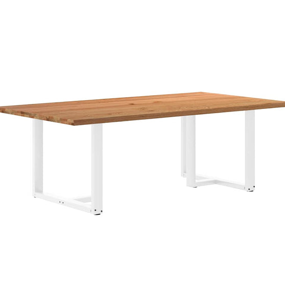 Esstisch mit Baumkanten 220x120x74 cm Massivholz Eiche Rechteck