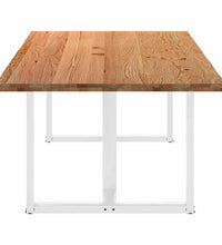 Esstisch mit Baumkanten 220x120x74 cm Massivholz Eiche Rechteck