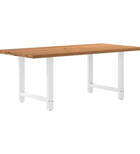 Esstisch mit Baumkanten 200x100x74 cm Massivholz Eiche Rechteck