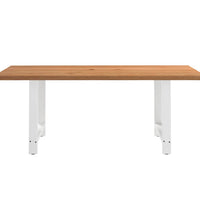 Esstisch mit Baumkanten 200x100x74 cm Massivholz Eiche Rechteck