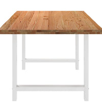 Esstisch mit Baumkanten 200x100x74 cm Massivholz Eiche Rechteck